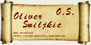 Oliver Smiljkić vizit kartica